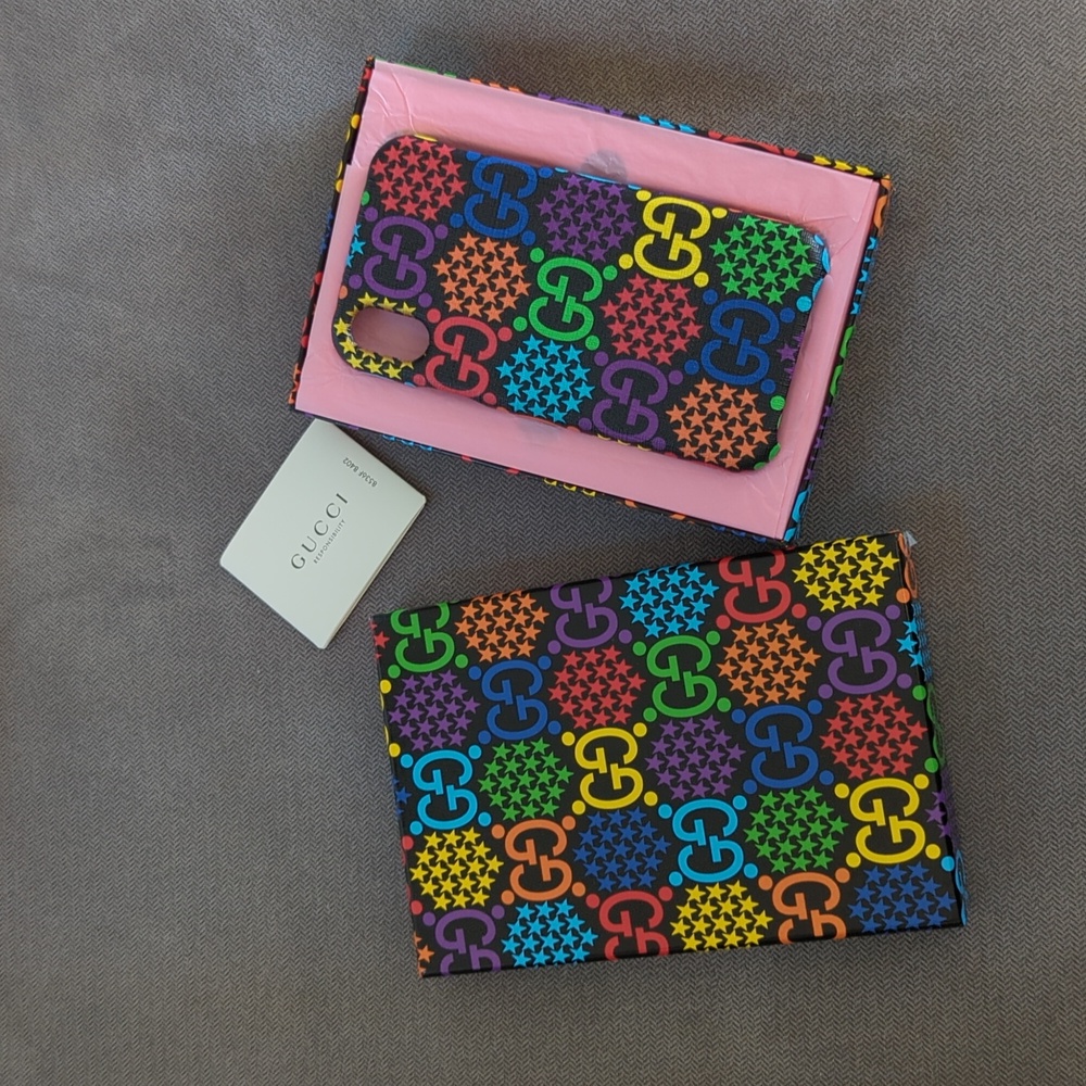 AUTHENTIC Gucci GG Psychedelic iphone x/xs Case Multicolor BRAND NEW IN BOX